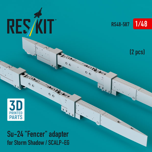 Su-24 Fencer adapter for Storm Shadow / SCALP-EG (2 pcs) (3D Printed) Scale 1:48 ResKit RS48-0587