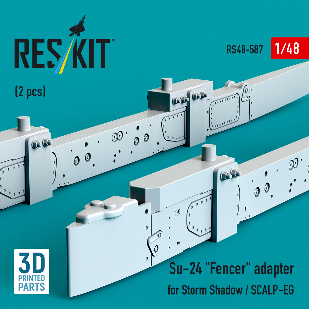 Su-24 Fencer adapter for Storm Shadow / SCALP-EG (2 pcs) (3D Printed) Scale 1:48 ResKit RS48-0587
