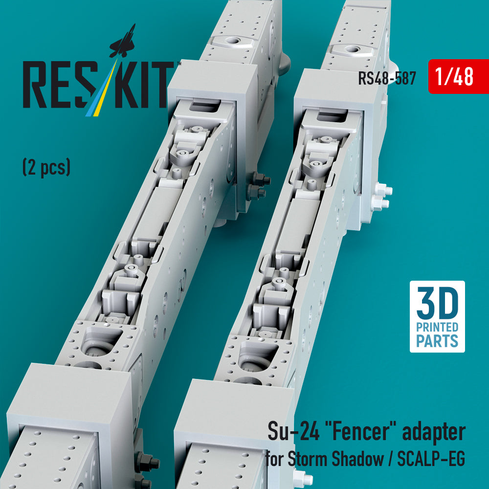 Su-24 Fencer adapter for Storm Shadow / SCALP-EG (2 pcs) (3D Printed) Scale 1:48 ResKit RS48-0587