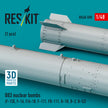 B83 nuclear bombs (2 pcs) (F-15E, F-16, F/A-18, F-111, FB-111, B-1B, B-2, B-52) (3D Printed) Scale 1:48 ResKit RS48-0590