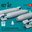 BLU-1B (750 lb) napalm bombs finned MXU-393/B (4 pcs) (A-1, A-4, A-7, A-26K, B-57, F-100) (3D Printed) Scale 1:48 ResKit RS48-0597