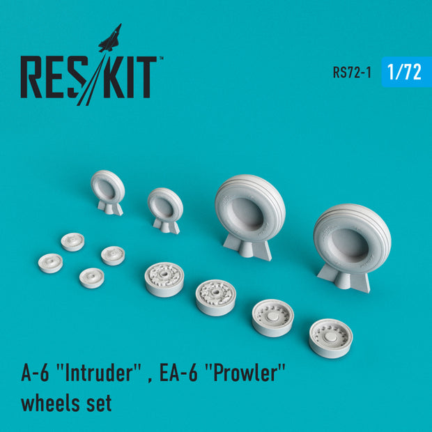 Grumman A-6 Intruder / EA-6 Prowler Wheels set Scale 1:72 ResKit RS72-0001 for Aircraft Model Kit