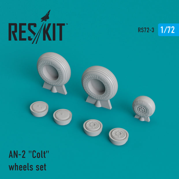 Antonov AN-2 Colt Wheels set Scale 1:72 ResKit RS72-0003 for Aircraft Model Kit