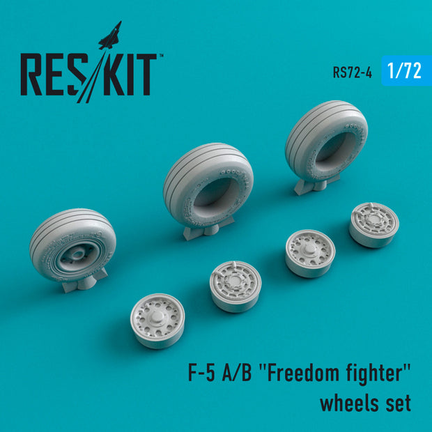 Northrop F-5 (A,B) Freedom fighter Wheels set Scale 1:72 ResKit RS72-0004 for Aircraft Model Kit
