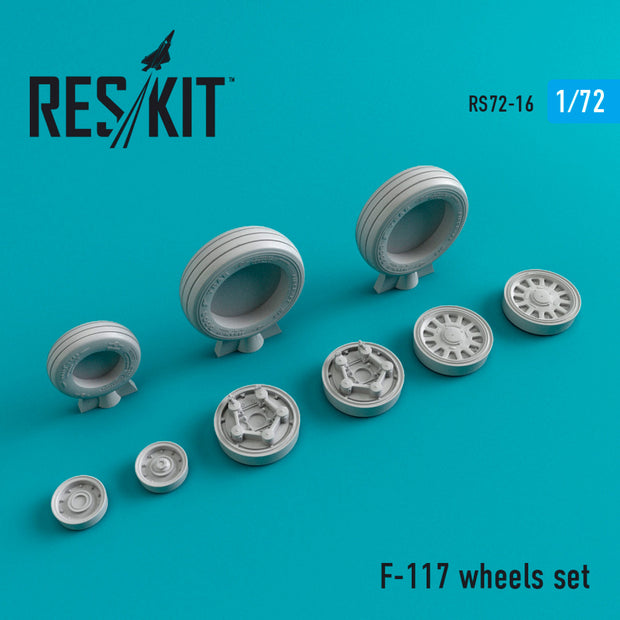 Lockheed F-117 Nighthawk Wheels set Scale 1:72 ResKit RS72-0016 for Aircraft Model Kit