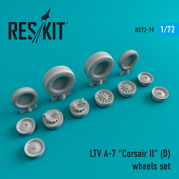 LTV A-7D Corsair II Wheels set Scale 1:72 ResKit RS72-0019 for Aircraft Model Kit