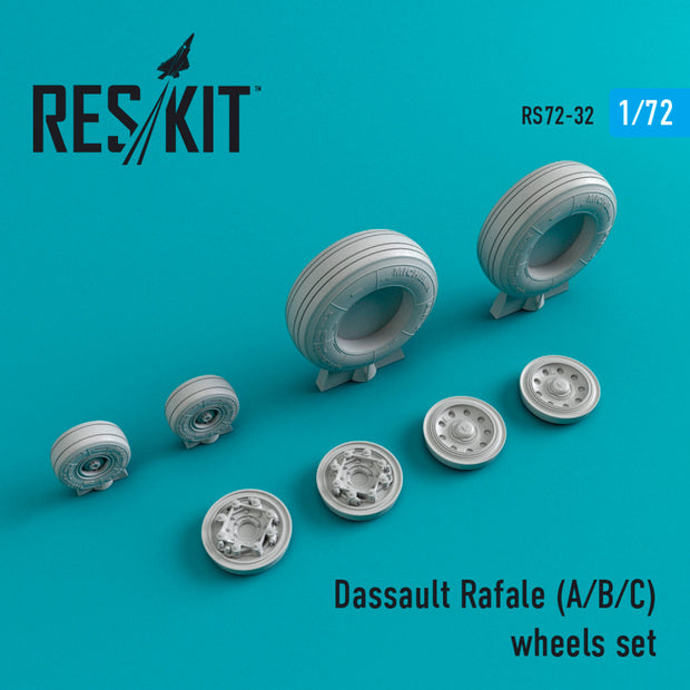 Dassault Rafale (A,B,C) Wheels set Scale 1:72 ResKit RS72-0032 for Aircraft Model Kit
