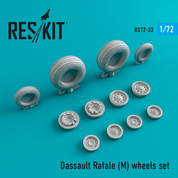 Dassault Rafale M Wheels set Scale 1:72 ResKit RS72-0033 for Aircraft Model Kit