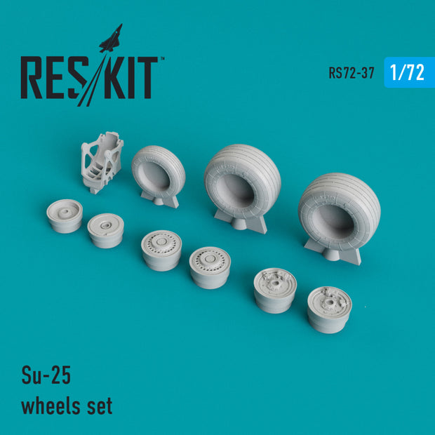 Sukhoi Su-25 Wheels set Scale 1:72 ResKit RS72-0037 for Aircraft Model Kit
