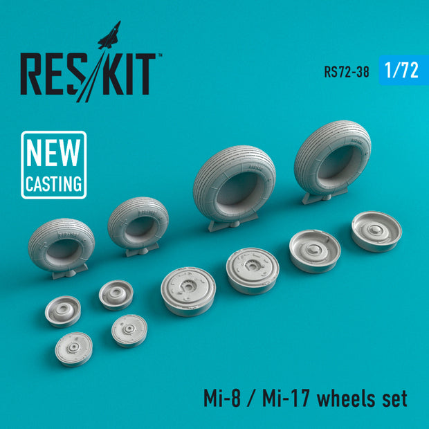 Mil Mi-8/Mi-17 Helicopters Wheels set Scale 1:72 ResKit RS72-0038 for Helicopters Model Kit