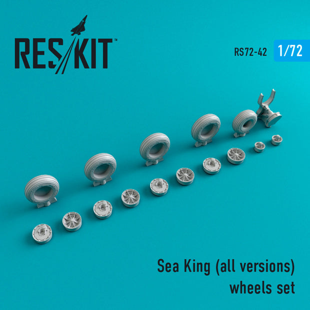 Sikorsky Sea King (all versions) Wheels set Scale 1:72 ResKit RS72-0042 for Helicopters Model Kit