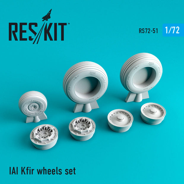 IAI Kfir Wheels set Scale 1:72 ResKit RS72-0051 for Aircraft Model Kit