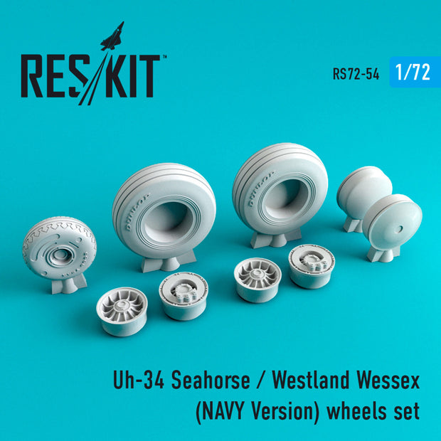 Uh-34 Seahorse/Westland Wessex (NAVY Version) Wheels set Scale 1:72 ResKit RS72-0054 for Aircraft Model Kit