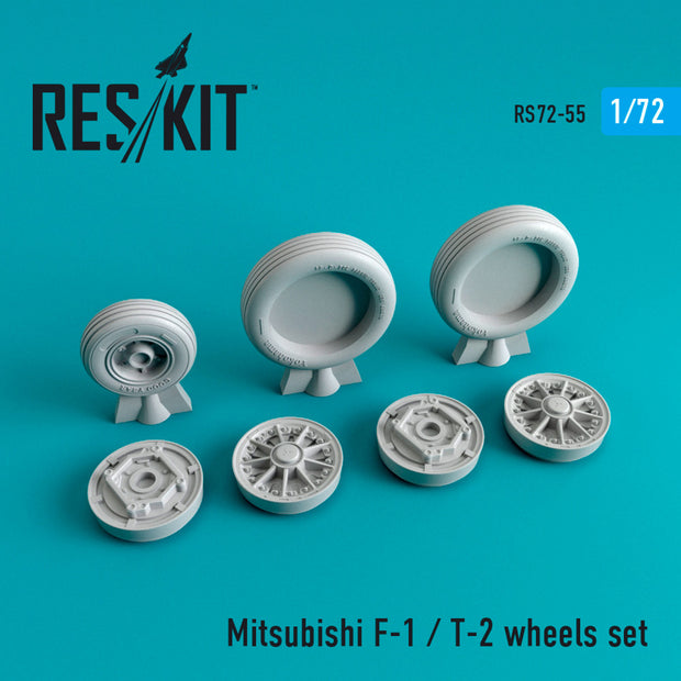 Mitsubishi F-1/T-2 Wheels set Scale 1:72 ResKit RS72-0055 for Aircraft Model Kit