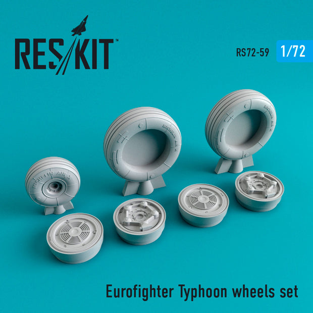 Eurofighter Typhoon Wheels set Scale 1:72 ResKit RS72-0059 for Aircraft Model Kit