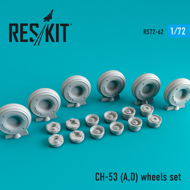 Sikorsky CH-53 (A,D) Wheels set Scale 1:72 ResKit RS72-0062 for Helicopters Model Kit