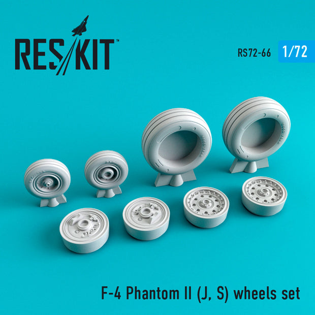 McDonnell Douglas F-4 (J,S) Phantom II Wheels set Scale 1:72 ResKit RS72-0066 for Aircraft Model Kit