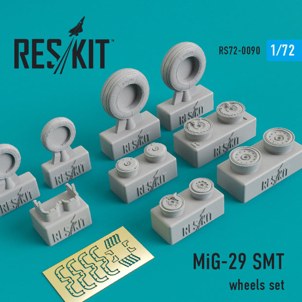 MiG-29 SMT Wheels set Scale 1:72 ResKit RS72-0090 for Aircraft Model Kit