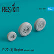 Lockheed Martin F-22A Raptor Wheels set Scale 1:72 ResKit RS72-0091 for Aircraft Model Kit