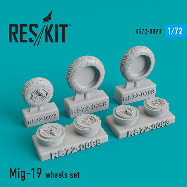 MiG-19 Wheels set Scale 1:72 ResKit RS72-0098 for Aircraft Model Kit