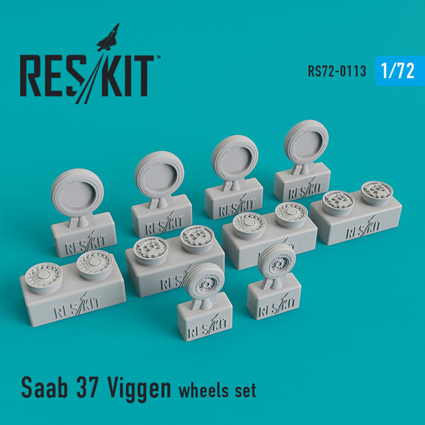 Saab 37 Viggen Wheels set Scale 1:72 ResKit RS72-0113 for Aircraft Model Kit