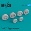Saab 37 Viggen Wheels set Scale 1:72 ResKit RS72-0113 for Aircraft Model Kit