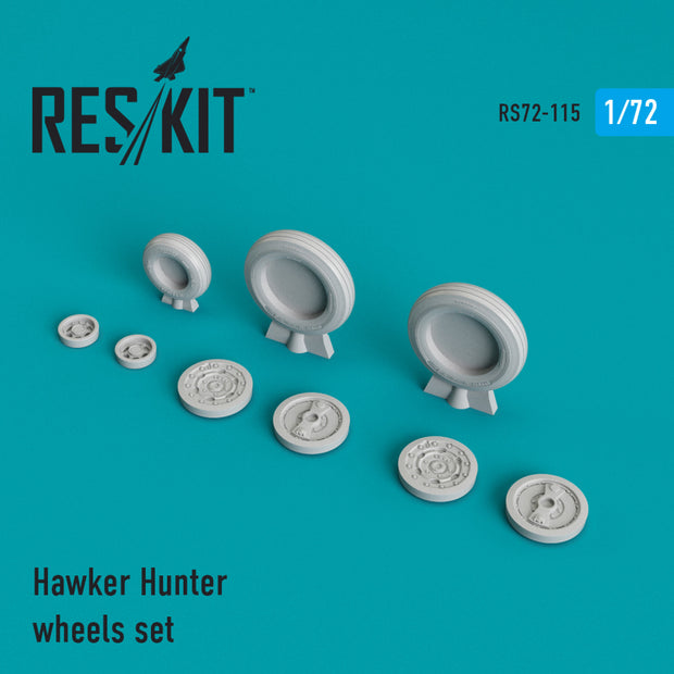 Hawker Hunter Wheels set Scale 1:72 ResKit RS72-0115 for Aircraft Model Kit
