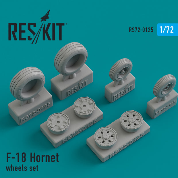 F/A-18 Hornet Wheels set Scale 1:72 ResKit RS72-0125 for Aircraft Model Kit