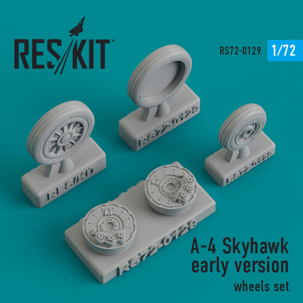 Douglas A-4 Skyhawk early version Wheels set Scale 1:72 ResKit RS72-0129 for Aircraft Model Kit