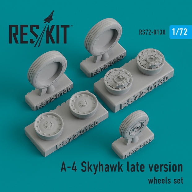 Douglas A-4 Skyhawk late version Wheels set Scale 1:72 ResKit RS72-0130 for Aircraft Model Kit