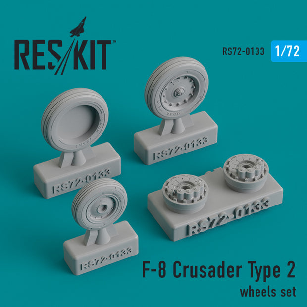 Vought F-8 Crusader type 2 Wheels set Scale 1:72 ResKit RS72-0133 for Aircraft Model Kit
