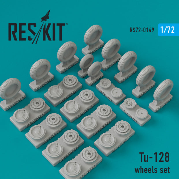 Tupolev Tu-128 Wheels set Scale 1:72 ResKit RS72-0149 for Aircraft Model Kit
