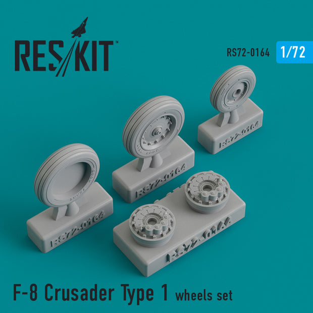 Vought F-8 Crusader type 1 Wheels set Scale 1:72 ResKit RS72-0164 for Aircraft Model Kit