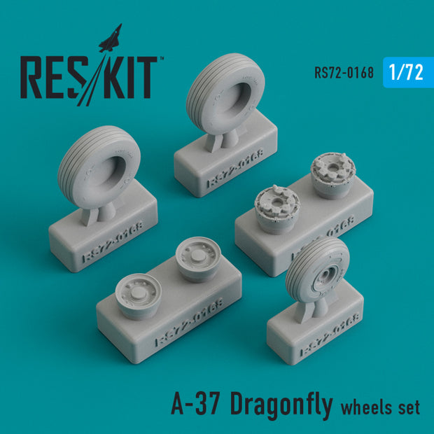 Cessna A-37 Dragonfly Wheels set Scale 1:72 ResKit RS72-0168 for Aircraft Model Kit