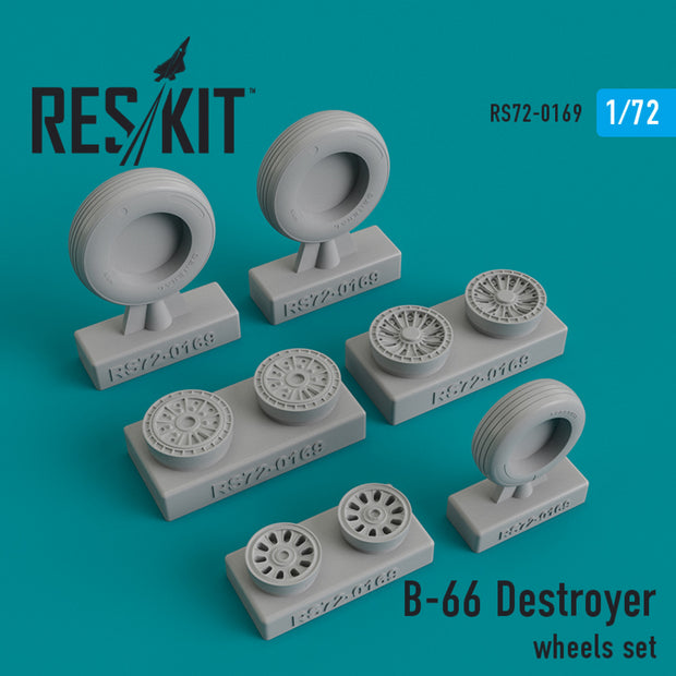 Douglas B-66 Destroyer Wheels set Scale 1:72 ResKit RS72-0169 for Aircraft Model Kit