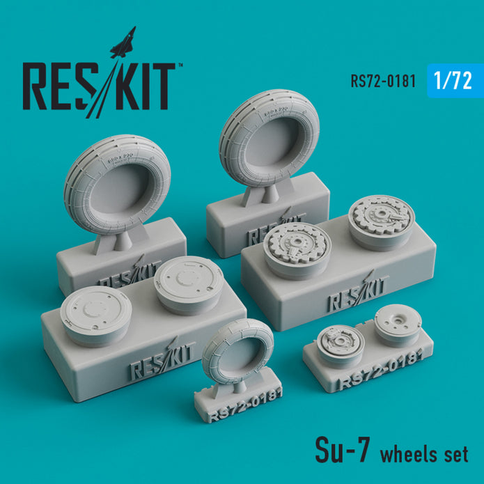Sukhoi Su-7 Wheels set Scale 1:72 ResKit RS72-0181 for Aircraft Model Kit
