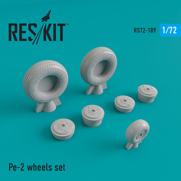 Petlyakov Pe-2 Wheels set Scale 1:72 ResKit RS72-0189 for Aircraft Model Kit