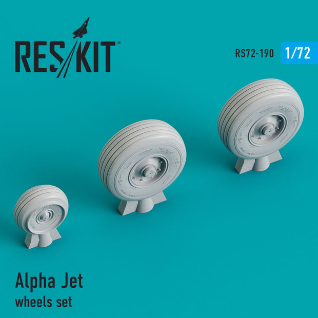 Alpha Jet Wheels set Scale 1:72 ResKit RS72-0190 for Aircraft Model Kit