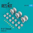 Boeing H-47 Chinook Wheels set Scale 1:72 ResKit RS72-0191 for Helicopters Model Kit