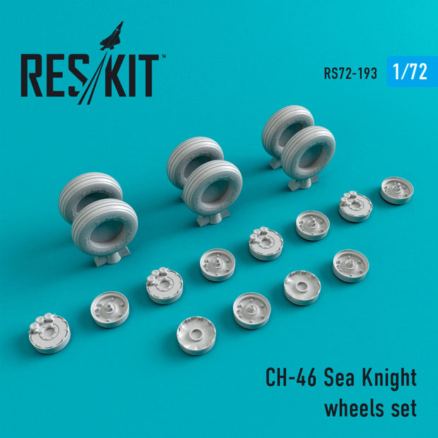 Boeing Vertol CH-46 Sea Knight Wheels set Scale 1:72 ResKit RS72-0193 for Helicopters Model Kit