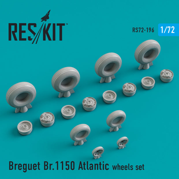Breguet Br,1150 Atlantic Wheels set Scale 1:72 ResKit RS72-0196 for Aircraft Model Kit