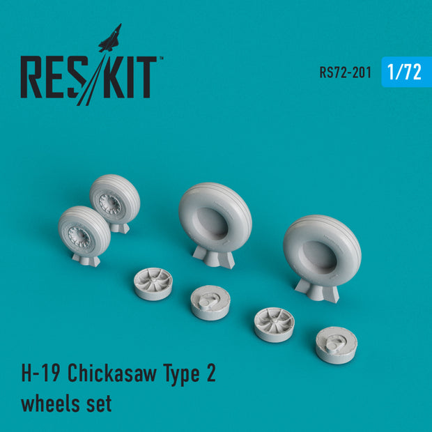 Sikorsky H-19 Chickasaw type 2 Wheels set Scale 1:72 ResKit RS72-0201 for Helicopters Model Kit
