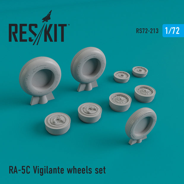 North American RA-5 Vigilante Wheels set Scale 1:72 ResKit RS72-0213 for Aircraft Model Kit