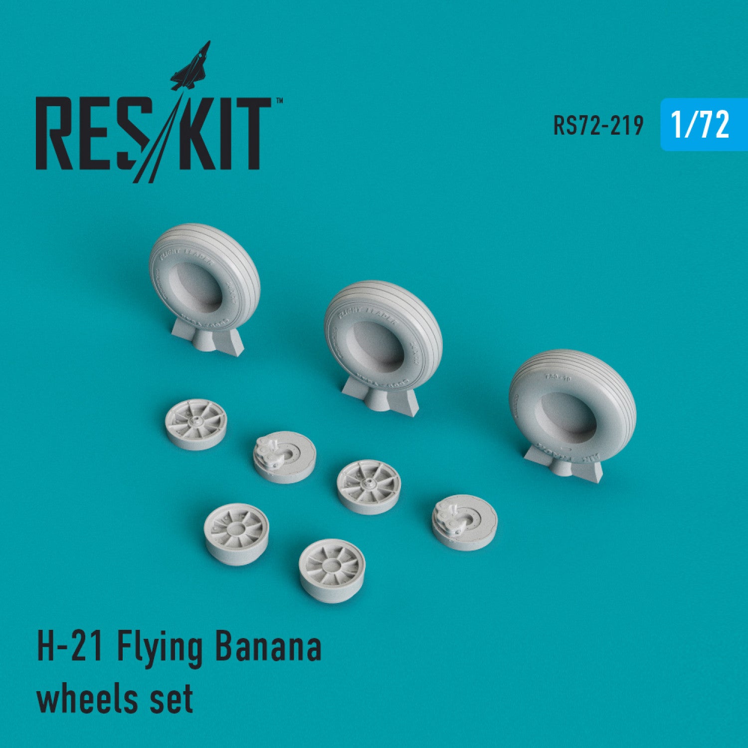 Sikorsky H-21 Flying Banana Wheels set Scale 1:72 ResKit RS72-0219 for Helicopters Model Kit