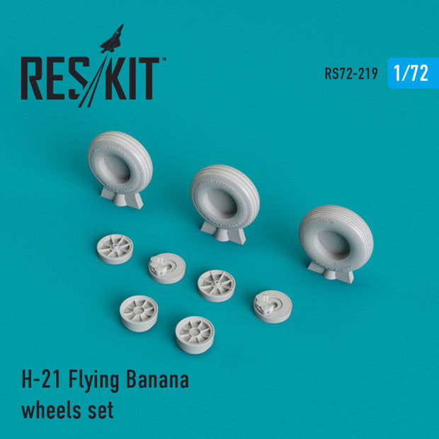 Sikorsky H-21 Flying Banana Wheels set Scale 1:72 ResKit RS72-0219 for Helicopters Model Kit