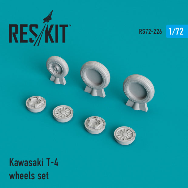 Kawasaki T-4 Wheels set Scale 1:72 ResKit RS72-0226 for Aircraft Model Kit