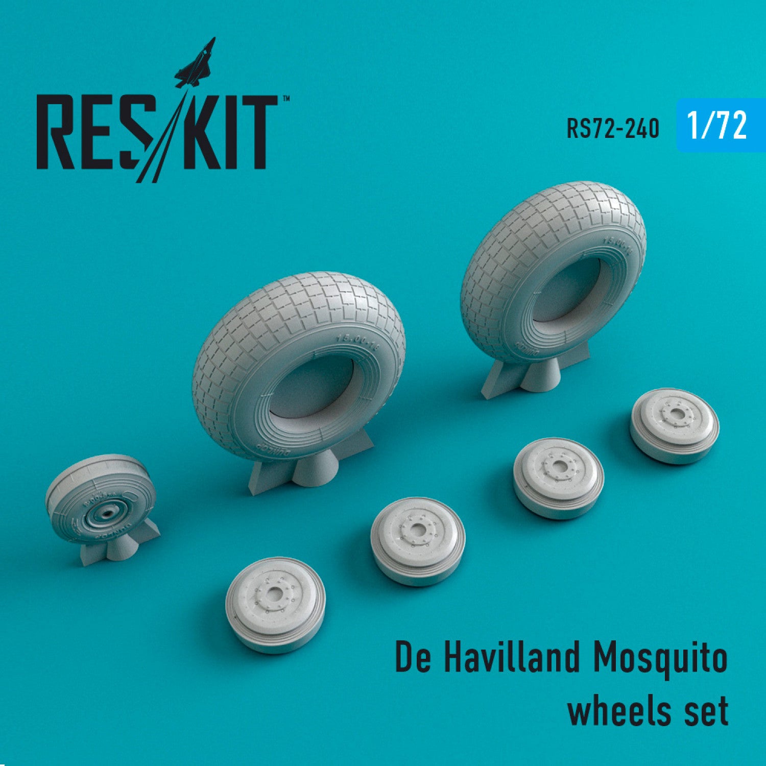 De Havilland DH.98 Mosquito Wheels set Scale 1:72 ResKit RS72-0240 for Aircraft Model Kit
