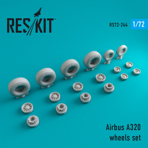 Airbus A320 Wheels set Scale 1:72 ResKit RS72-0244 for Aircraft Model Kit