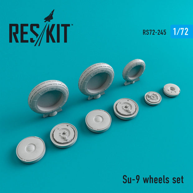Sukhoi Su-9 Wheels set Scale 1:72 ResKit RS72-0245 for Aircraft Model Kit