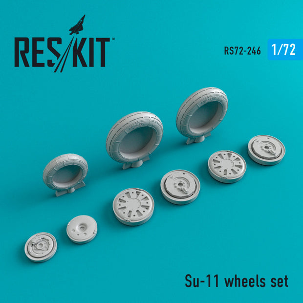 Sukhoi Su-11 Wheels set Scale 1:72 ResKit RS72-0246 for Aircraft Model Kit